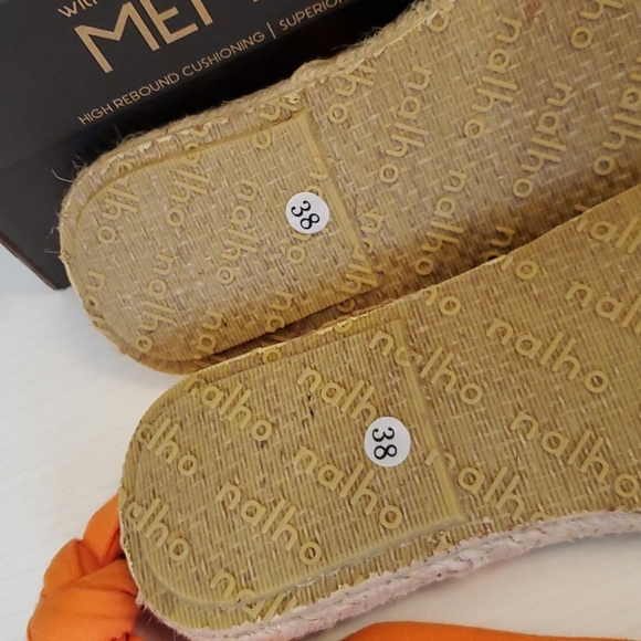 NIB Nalho Yoga Mat Ankle Espadrilles Karabi Orange - Picture 7 of 12